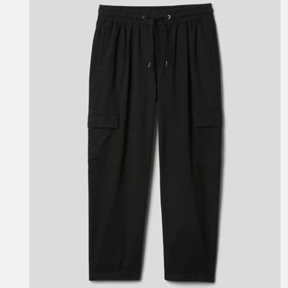 GAP Broken Twill Cargo Mid-Rise Pull-On Pants Black Size XL NWT #522920 RT$80 - Picture 8 of 10